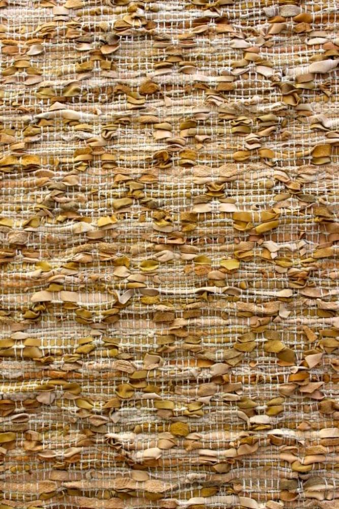 Natural jute and leather rug Frank and Joy