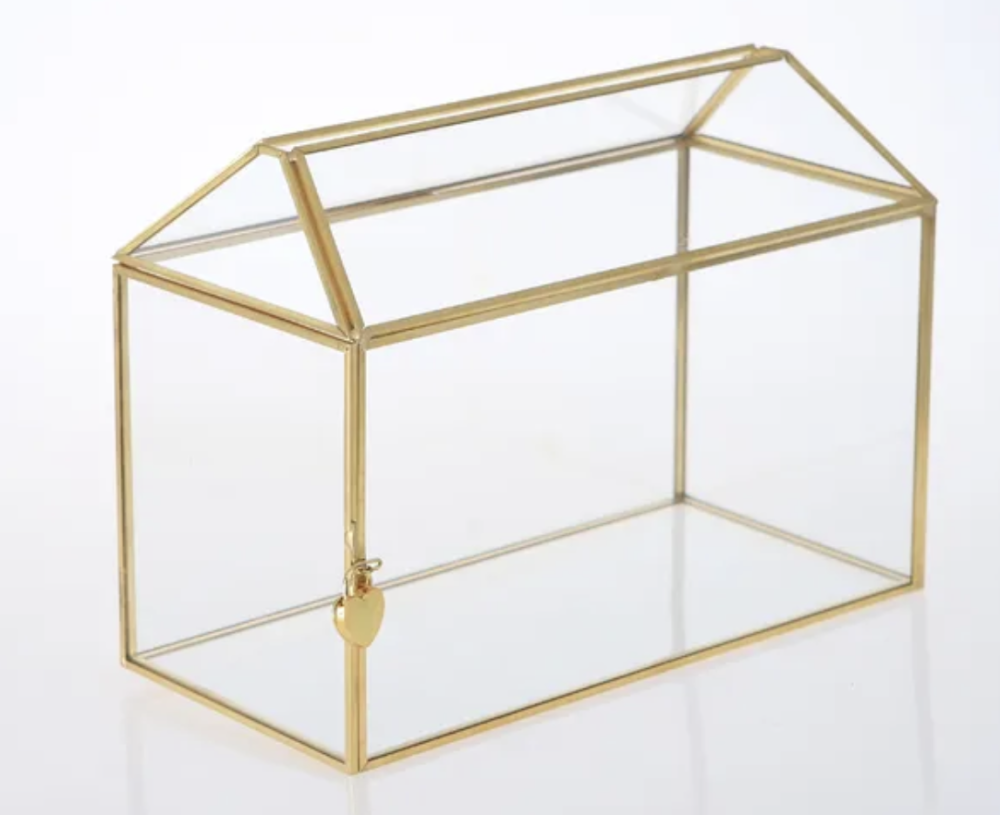 Tall Gold And Glass Wishing Well