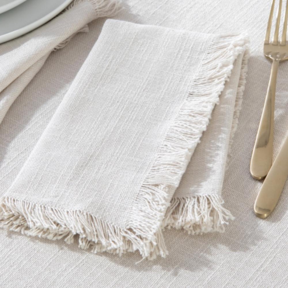 Natural fringe napkin Frank and Joy